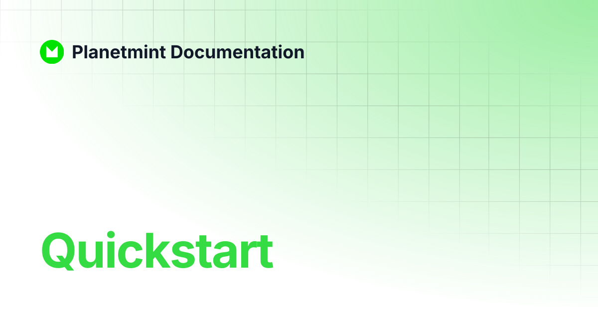 Quickstart | Planetmint Documentation